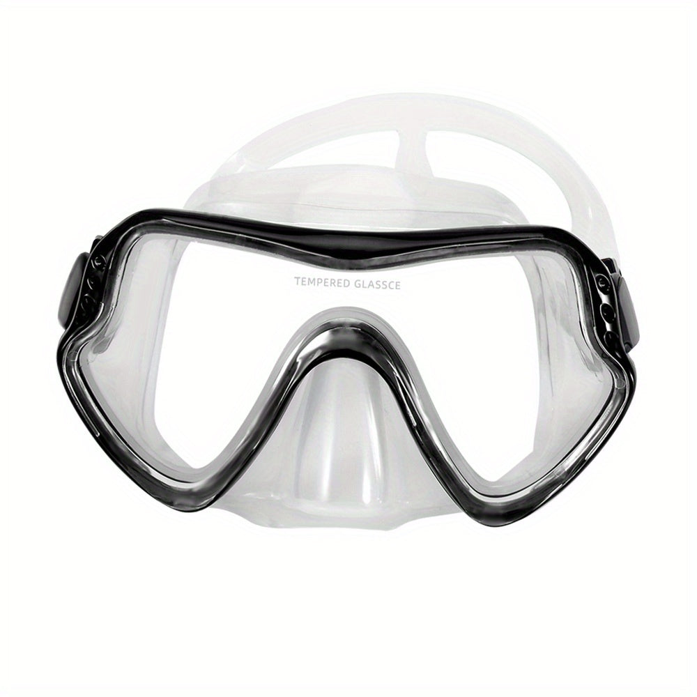 Adult Diving Goggles and Snorkel Set with Silicone Face Mask