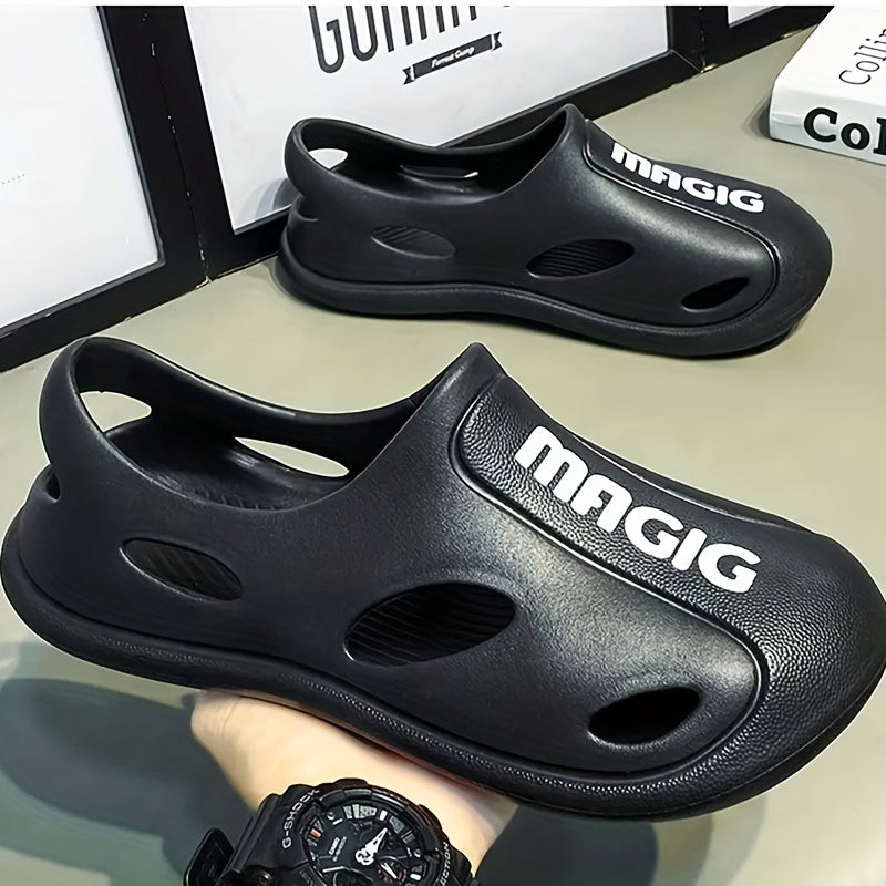 Men's Casual Non Slip Water Shoes Closed Toe Beach Sandals