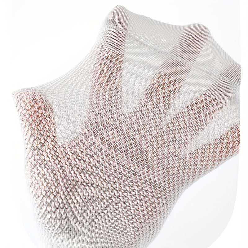 5 pairs Boys Casual Striped Sports Socks Breathable Mesh Crew Socks