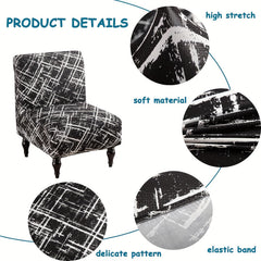 1pc Armless Chair Cover Elastic Spandex Slipcover