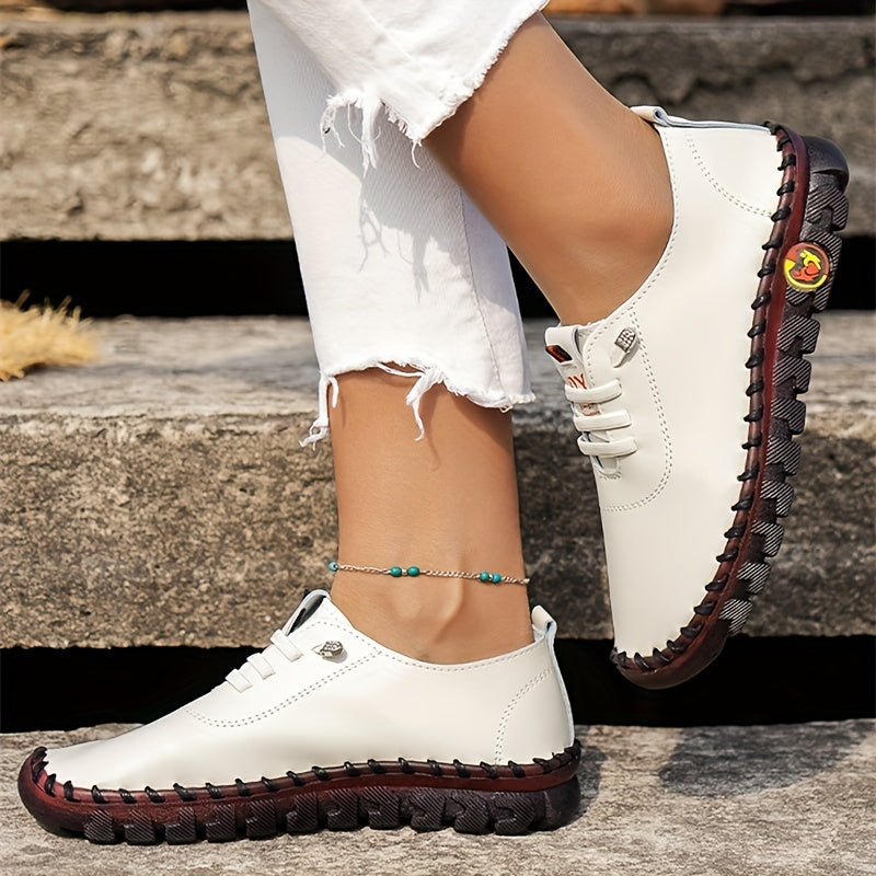Women's Lace Up Soft Sole Flat Shoes Lightweight Loafers