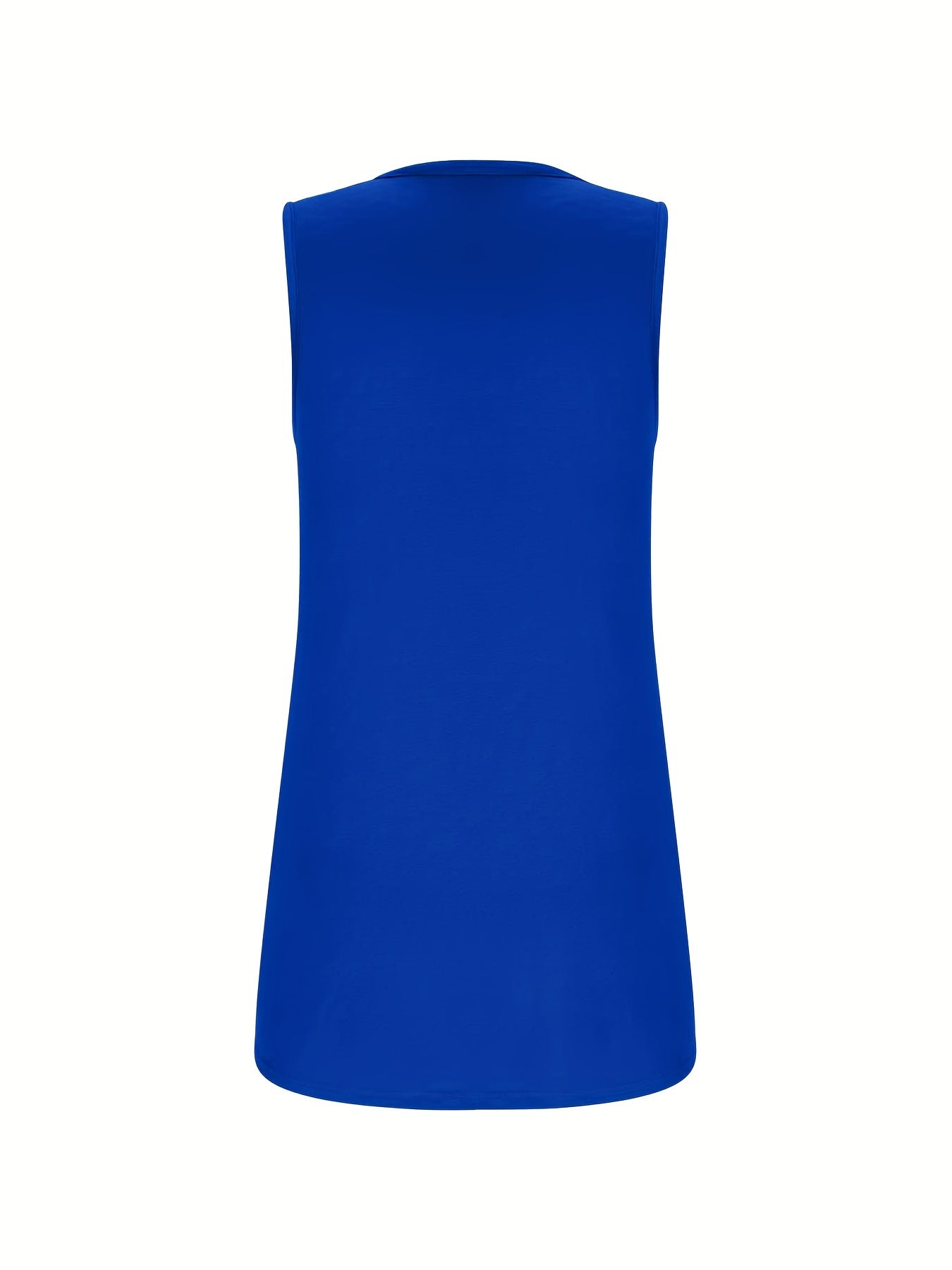Squared Neck Ruched Tank Top Solid Sleeveless