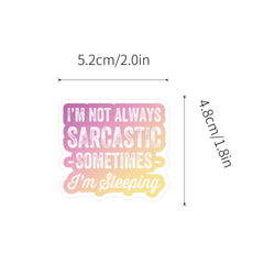 120 Sarcastic Stickers Funny Quotes Adults Water Bottle Laptop Phone Hard Bumper