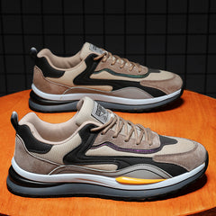 Men's Lace up Sneakers Comfortable Walking Shoes with Extra Grip