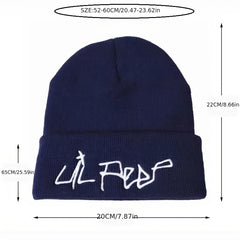 Lil Peep Embroidered Knit Hat for Men and Women