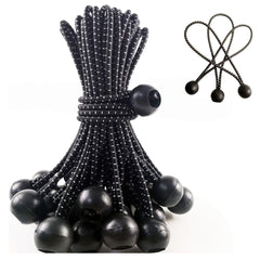 25pcs 5.5in Ball Bungee Cords Canopy Tarp Straps Tent Poles Elastic String