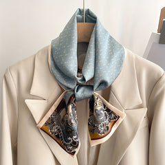 Thin Scarf Satin Ribbon Neckerchief Twilly Scarf Headband Hair Accessories