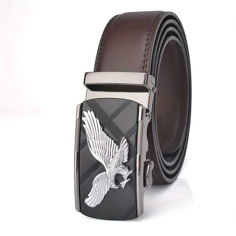 Eagle Style Automatic Buckle Men's Business Casual Belt All match Leather Belt