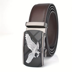 Eagle Style Automatic Buckle Men's Business Casual Belt All match Leather Belt