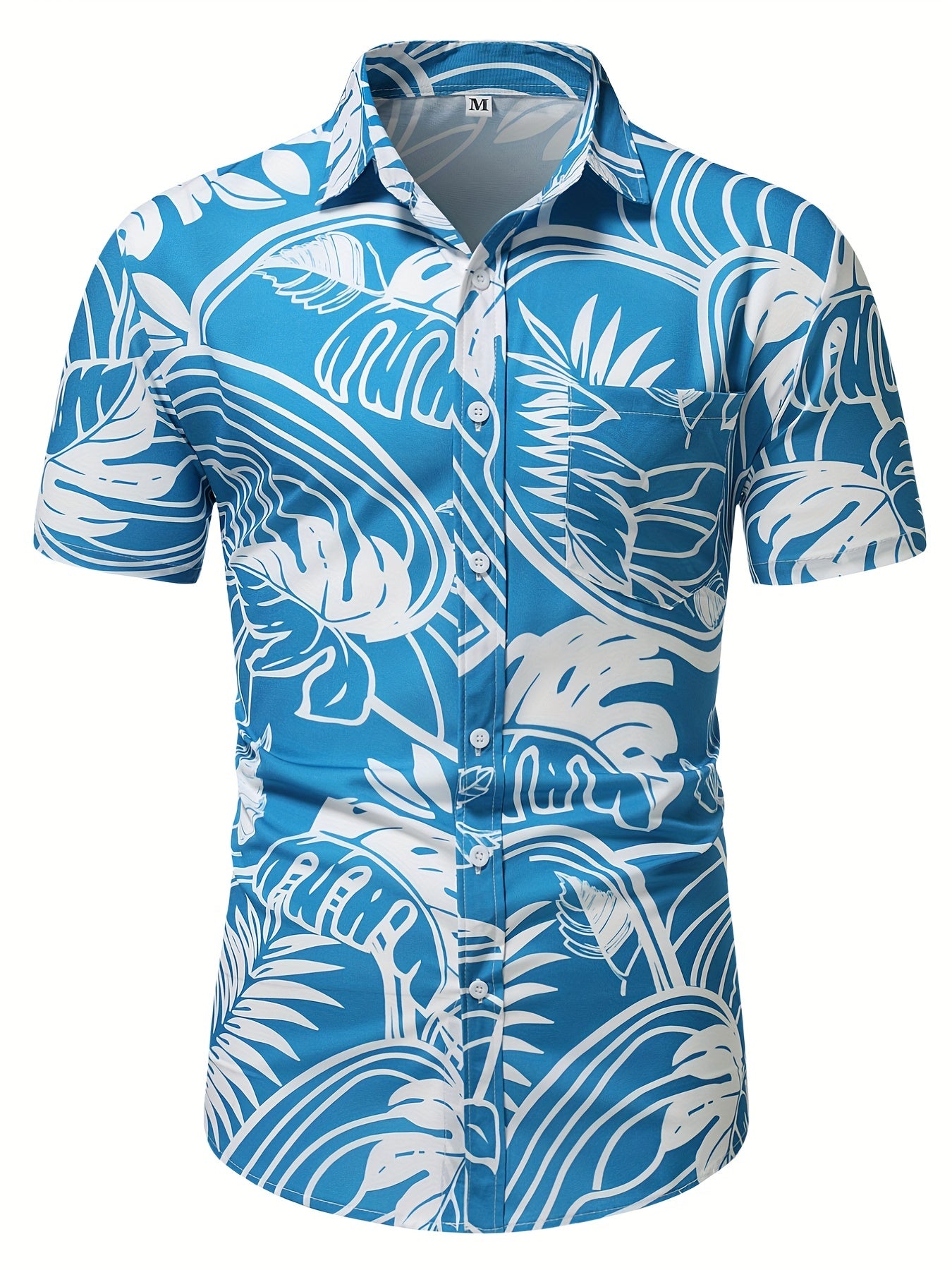 Tropical Hawaiian Shirt Men's Allover Print Button Up Short Sleeve