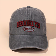Embroidered Duck Tongue Cap for Outdoor Traveling