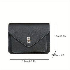Convertible Shoulder Bag for Women Detachable Strap Turn Lock Closure