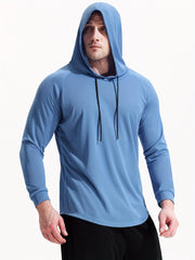 Men's Loose Sports Hoodie Dry Hooded Sweater for Basketball Running