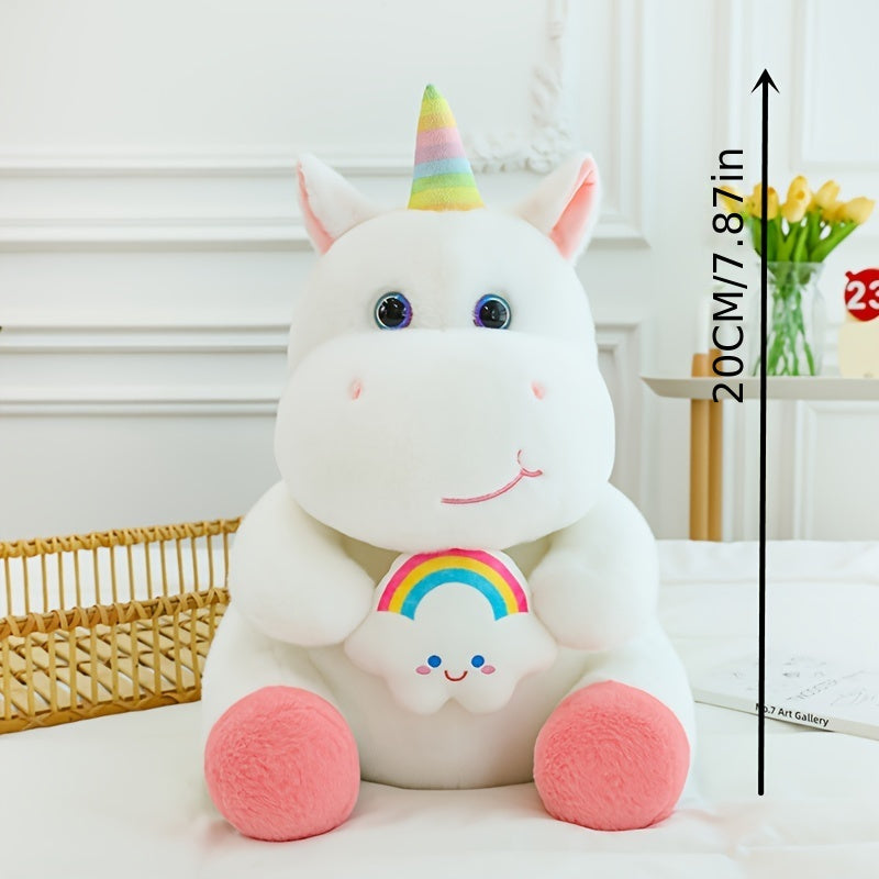 Calf Unicorn Doll Pillow Plush Toy With Wings Sofa Decoration