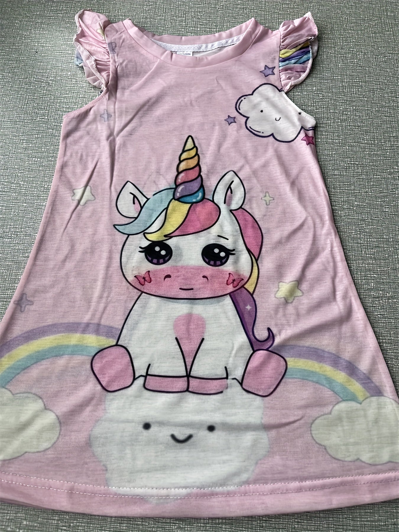 Girl's Rainbow & Pony Princess Dress for Summer Party