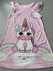 Girl's Rainbow & Pony Princess Dress for Summer Party