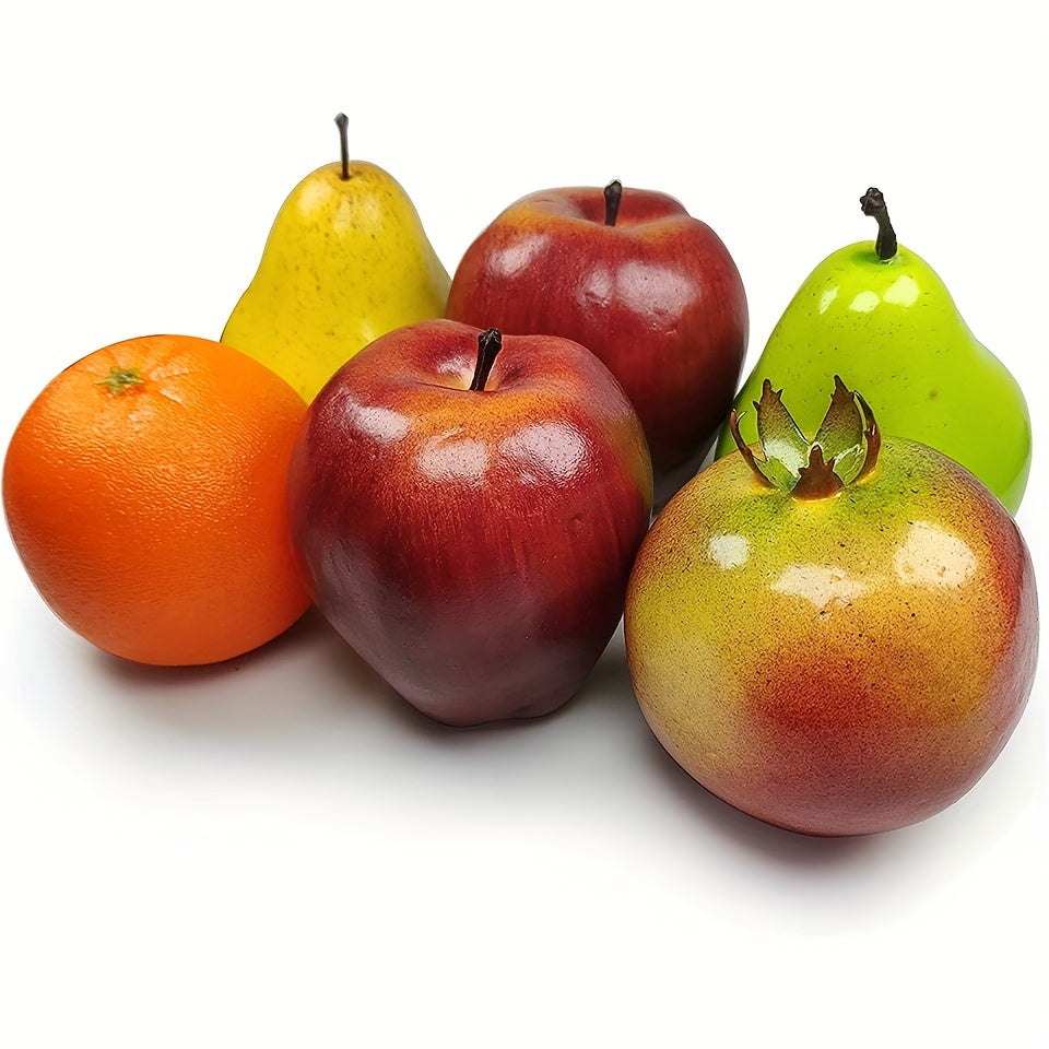 6pcs Realistic Artificial Fruit Set for Home Kitchen Party Decoration