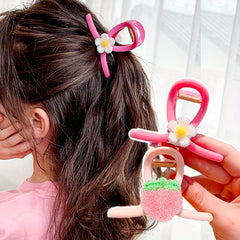 Plastic Strawberry Flowers Hair Clip Summer Hair Accessories Girls
