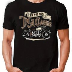 Men's Motorcycle Pattern Cotton Sports T shirt