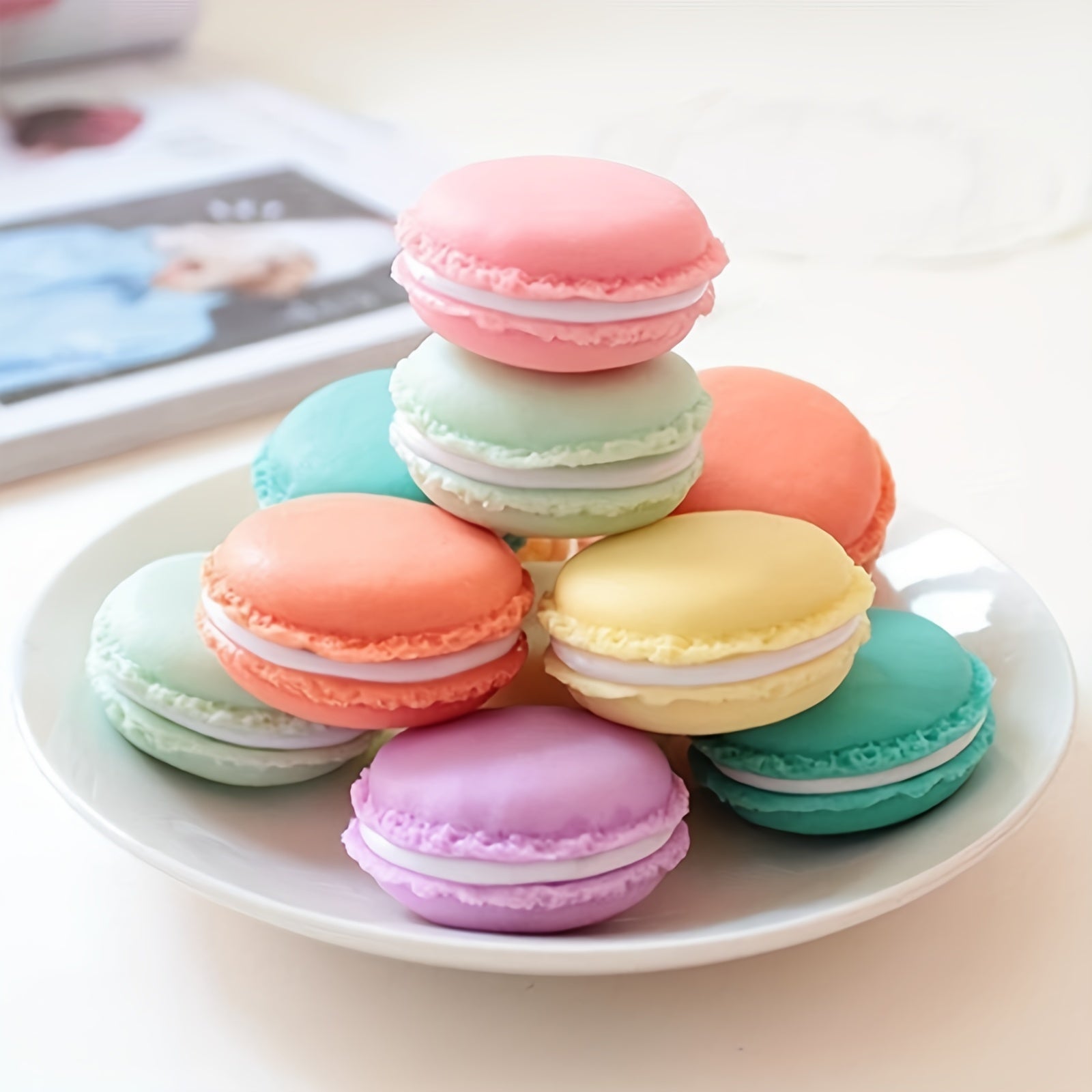 6pcs Macaroon Jewelry Boxes Mini Colorful Candy Box Organizer Case