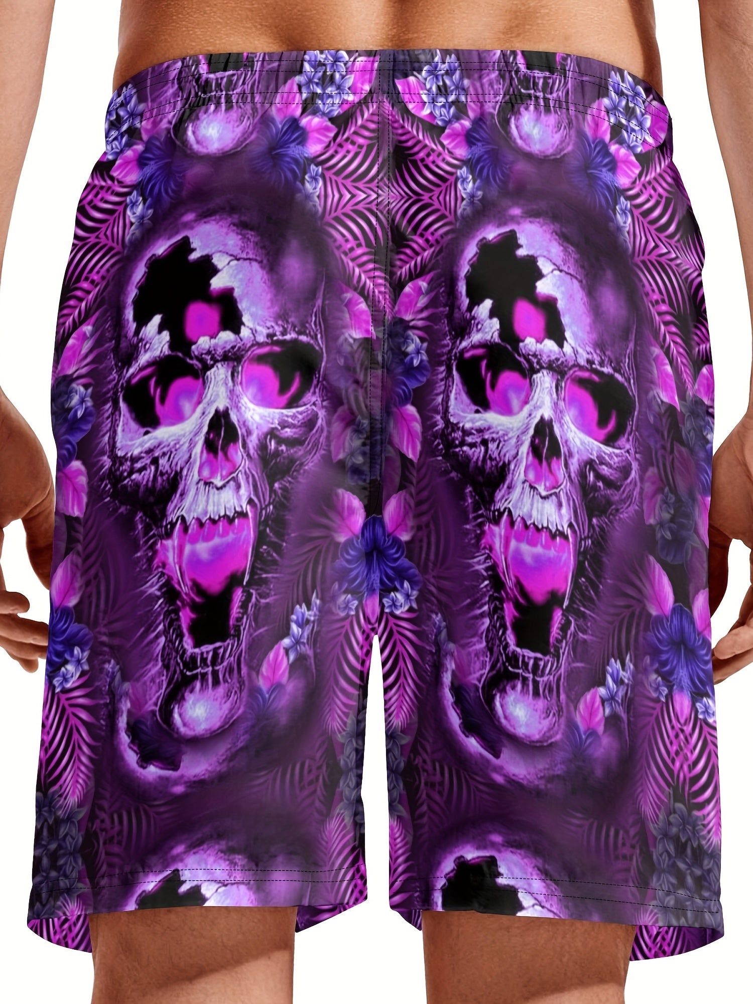Men's Broken Skulls Shorts with Pockets