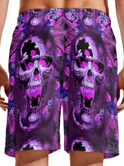 Men's Broken Skulls Shorts with Pockets