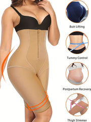 High Waist Zipper Shaping Shorts Tummy Control Butt Lifting