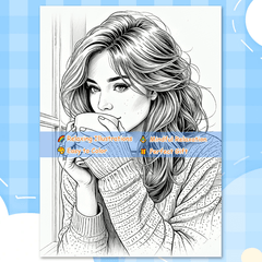 GENTLE GIRL Adult Coloring Book - Perfect Gift for Christmas, Birthdays, Friends