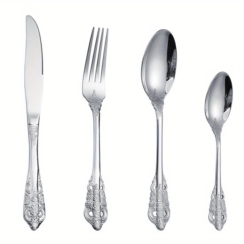 Modern Stainless Steel Cutlery Set, 24pcs