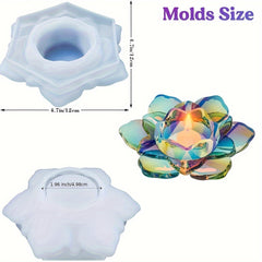 Resin Flower Candlestick Silicone Mold for DIY Jewelry Box Trinket Container