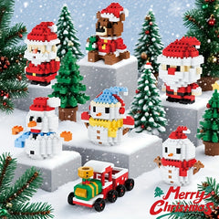 14pcs Christmas Building Block Set for Home Decor & Gifting