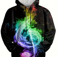 Colorful Musical Note 3D Print Hoodie For Men