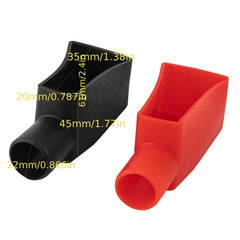 2pcs Red Top Post Flexible Terminal Covers
