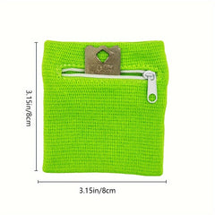 Cotton Wrist Wallet Zipper Sweatbands Men Women