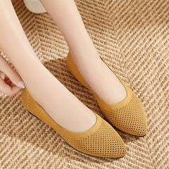 Women's Knitted Ballet Flats Soft Sole Slip On Flats