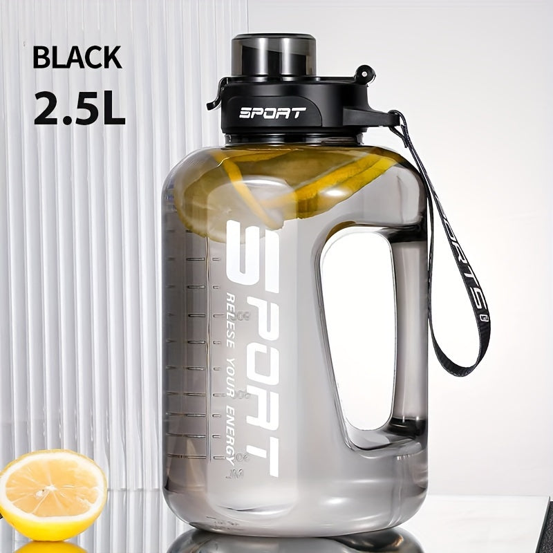 2.5L Large Capacity Leakproof Straw Water Kettle, Portable Flip Top Cup