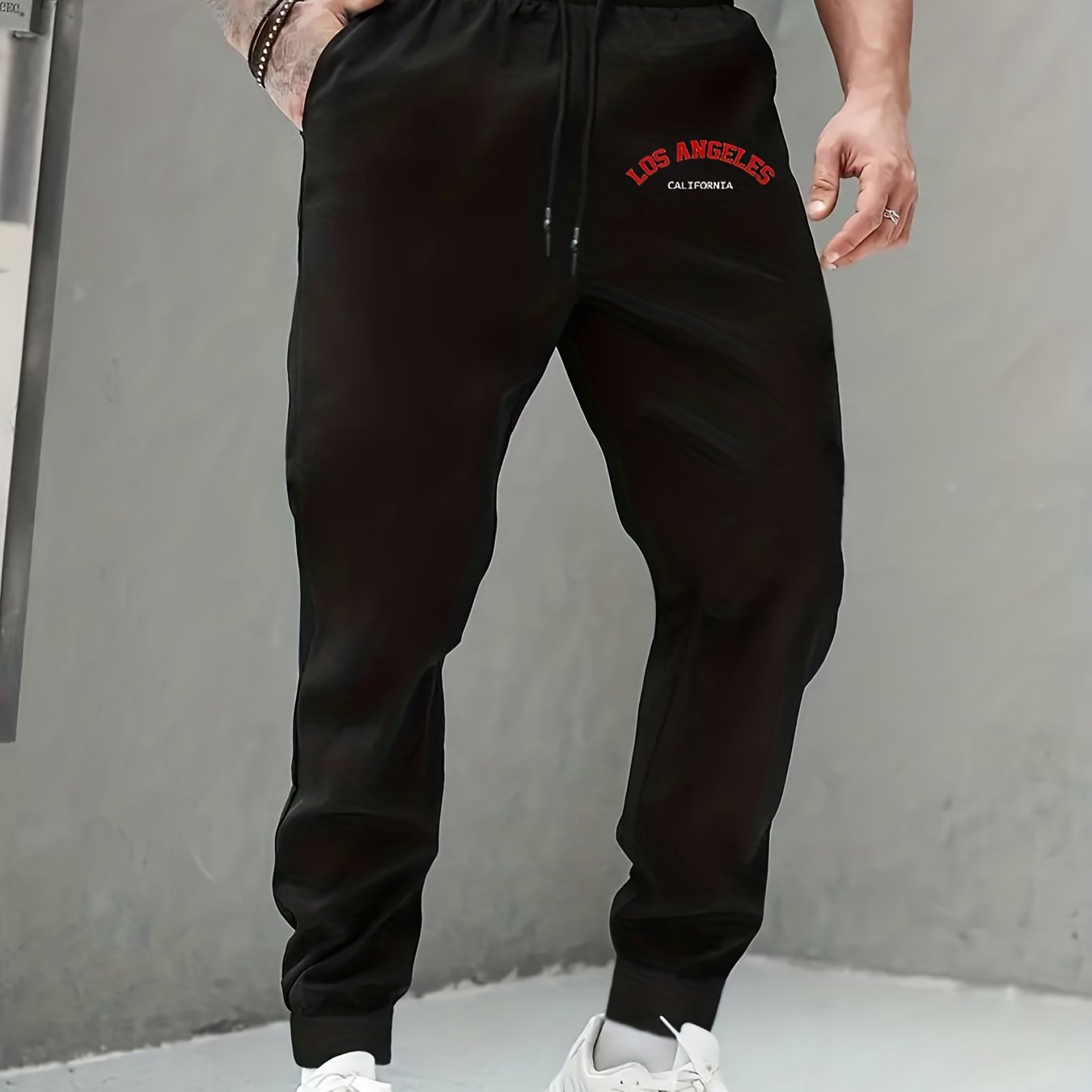 Los Angeles Men's Drawstring Sweatpants Pocket Casual Comfy Jogger Pants