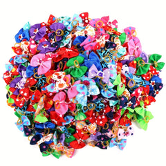 20pcs Bowknot Hair Ties for Pets - Stylish Accessories for Grooming