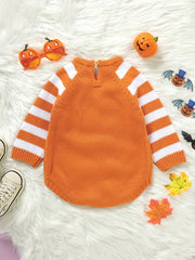 Halloween Party Baby Unisex Pumpkin Sweater Romper Cosplay Clothes