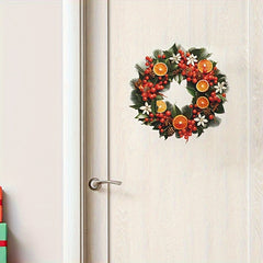 Christmas Garland Sticker, Self-adhesive Door Decoration, 15.3inch
