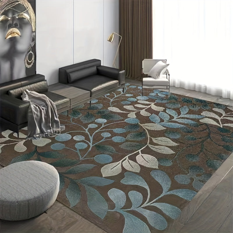 Non Shedding Floral Floor Mat for Modern Home Decor 62.99x78.74 Inches