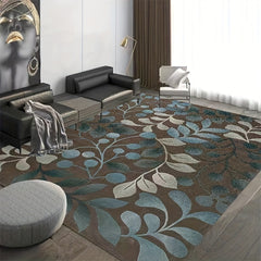 Non Shedding Floral Floor Mat for Modern Home Decor 62.99x78.74 Inches