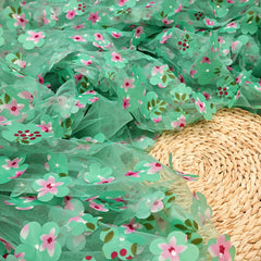 Embroidered Fabric Water Grass Lace, DIY Women's Dress Rainbow Butterfly, 1yard