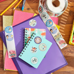 500 Cartoon Encouragement Slogan Stickers Roll Hand Cross Pattern Scripture Gift