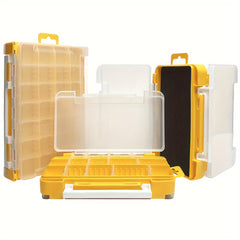 Double Sided Tool Storage Box with Grids and Handles