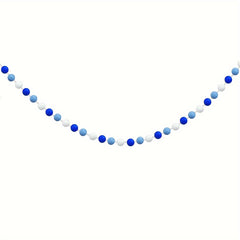 Hanukkah Pompoms Wreath Dark Pompoms Decoration