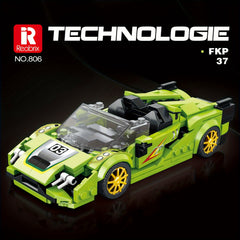 Reobrix NO 806 Green Racing Car Set Building Blocks Toy