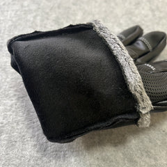 Autumn Winter Zipper PU Leather Gloves Waterproof Windproof Anti-slip