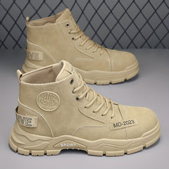 Men's High Top Hiking Boots Non Slip Lace Up Durable Outdoor Shoes