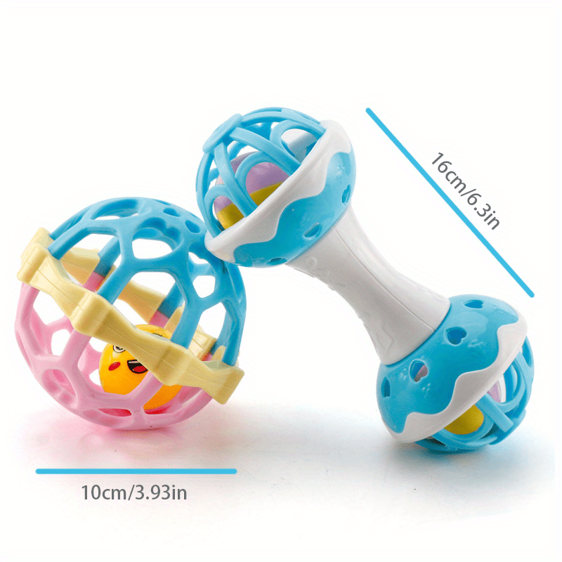 Baby Teether Molar Hand Rattle Soft Glue Hand Grab Ball Set Toys